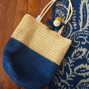 Woven Shoulder Strap Beach Bag Old Navy NWT